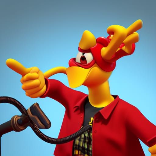 Satan's Jackhammer: Pixar-Style 3D Digital Art