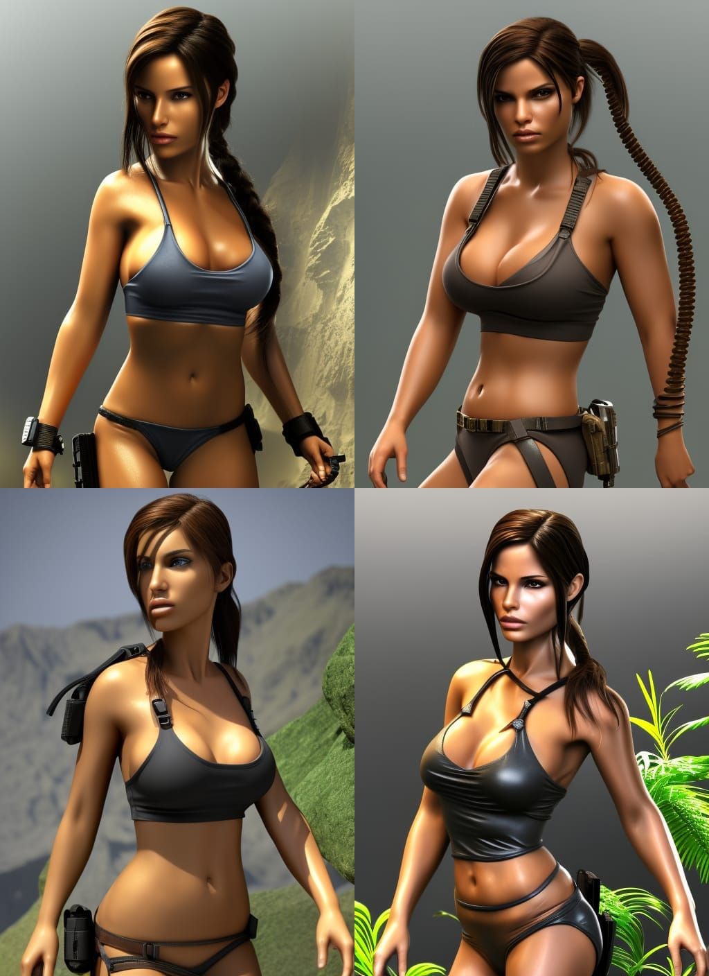 Hyperrealistic 3D Lara Croft Portrait in 4K