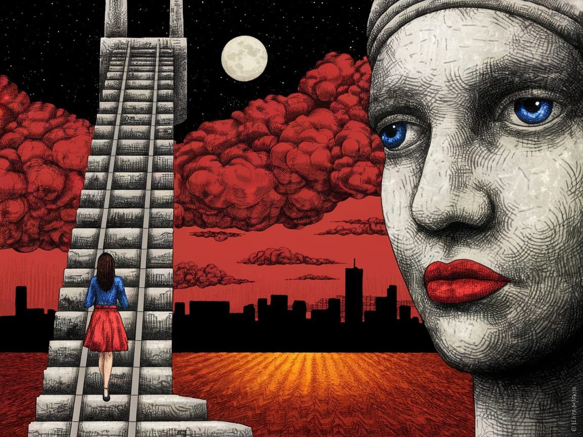 Ethereal Stone Guardian Ascends to the Cosmos