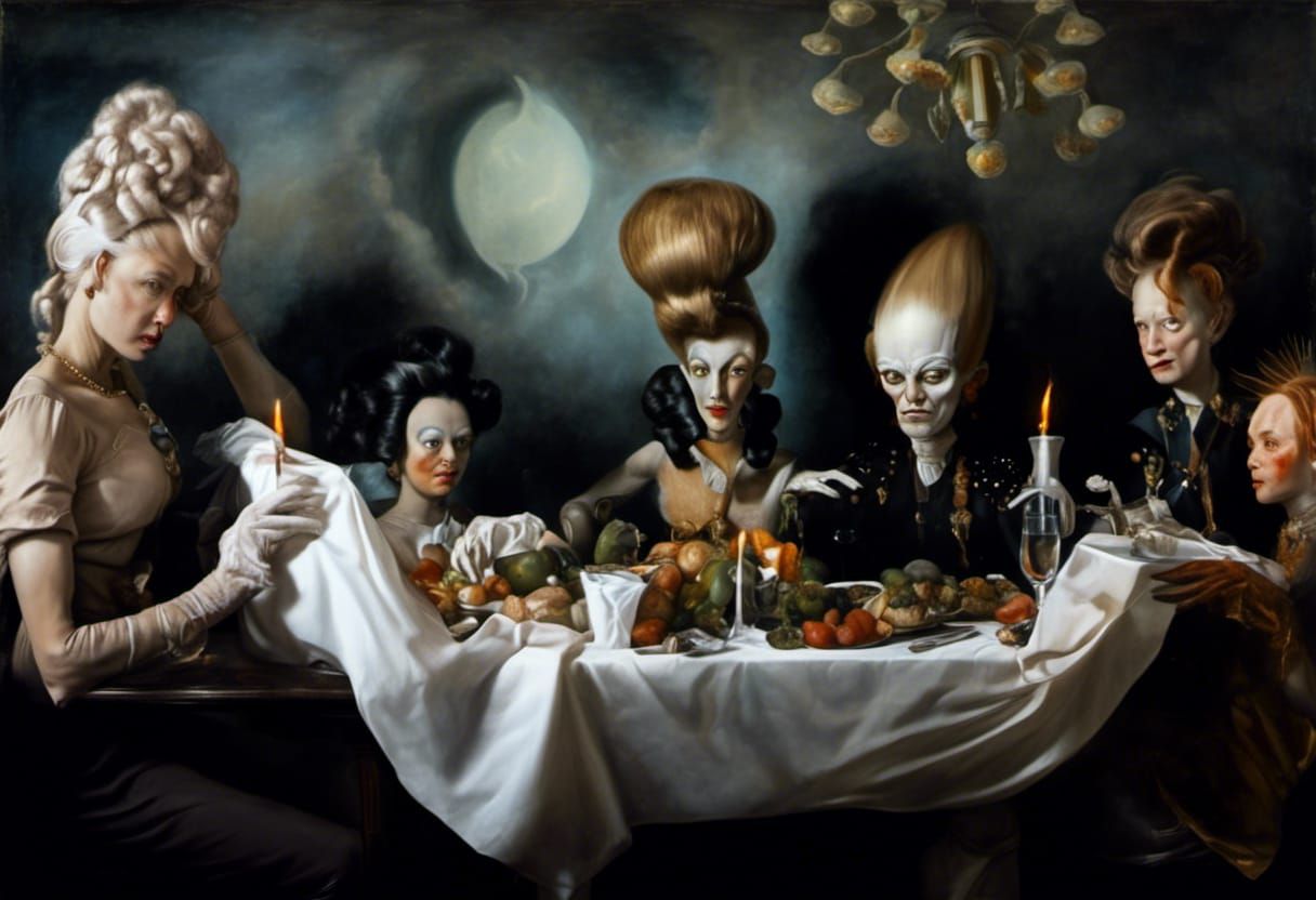 Hyperrealistic Alien Couple Portrait in Photorealistic Style