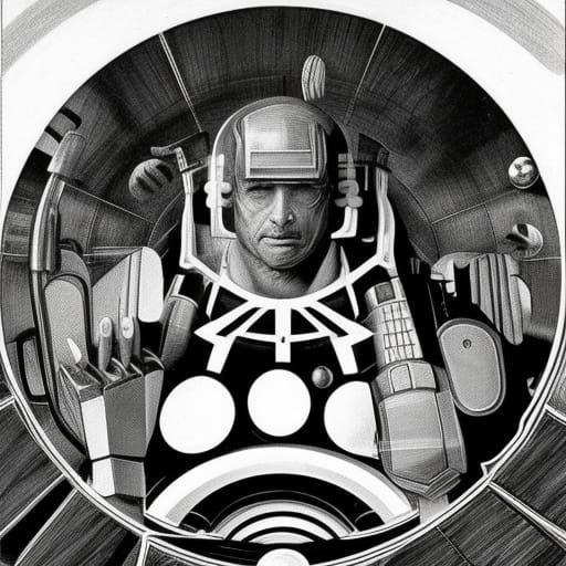 Monochromatic Sci-Fi Pilot Masterpiece