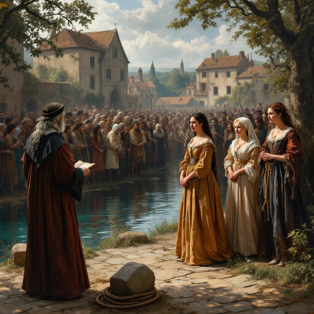 1688 Salem Witch Trial Accusation Scene