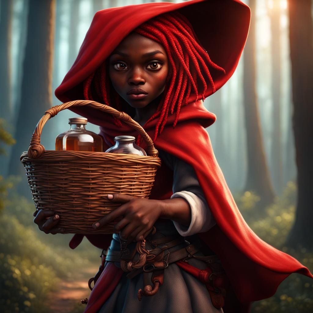 Sinister Red Riding Hood Fantasy Concept Art