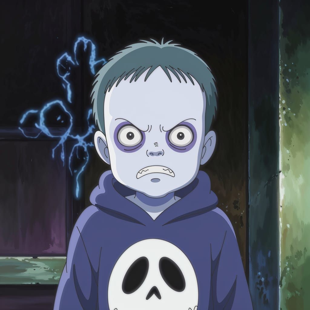 Spooky Toddler Scowl