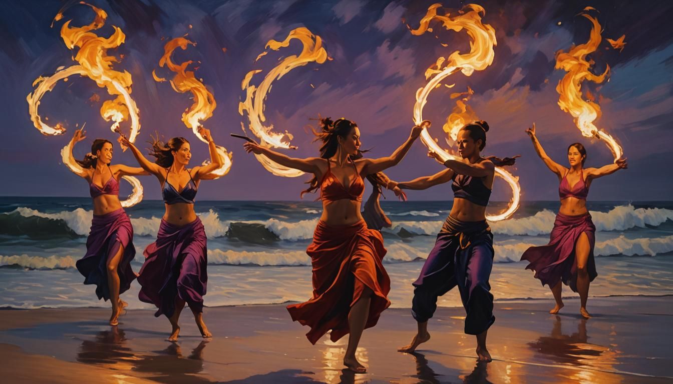 Cinematic Beach Party under Golden Moonlight