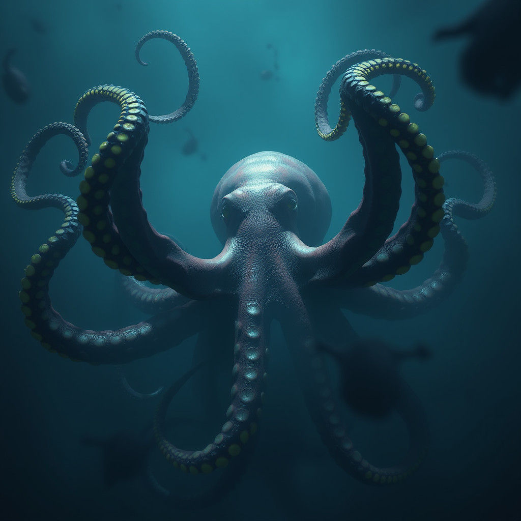 Terrifying Bioluminescent Octopus Emerges from the Deep