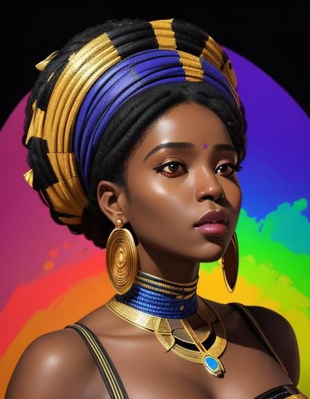 Portrait Young African Woman