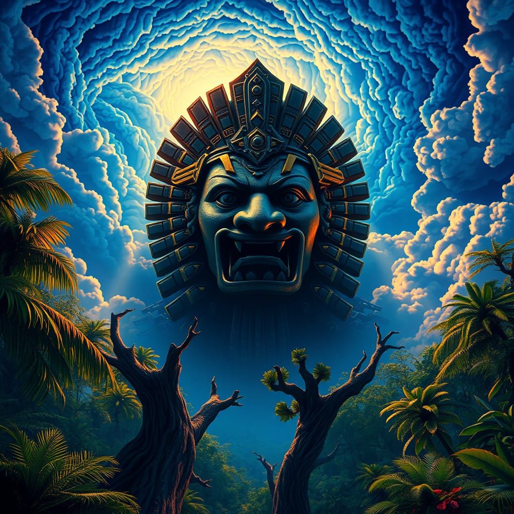 God of the Night Sky Watches Over Lush Jungle Paradise