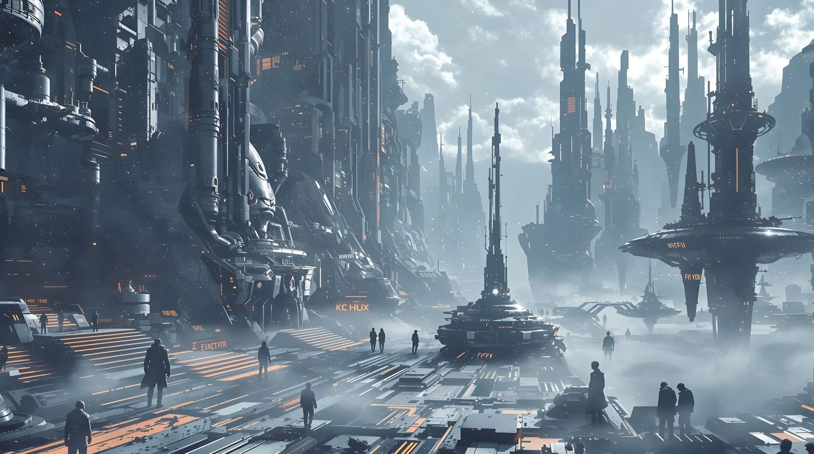 A H.R. Giger Themed Cityscape (For Daily Challenge)