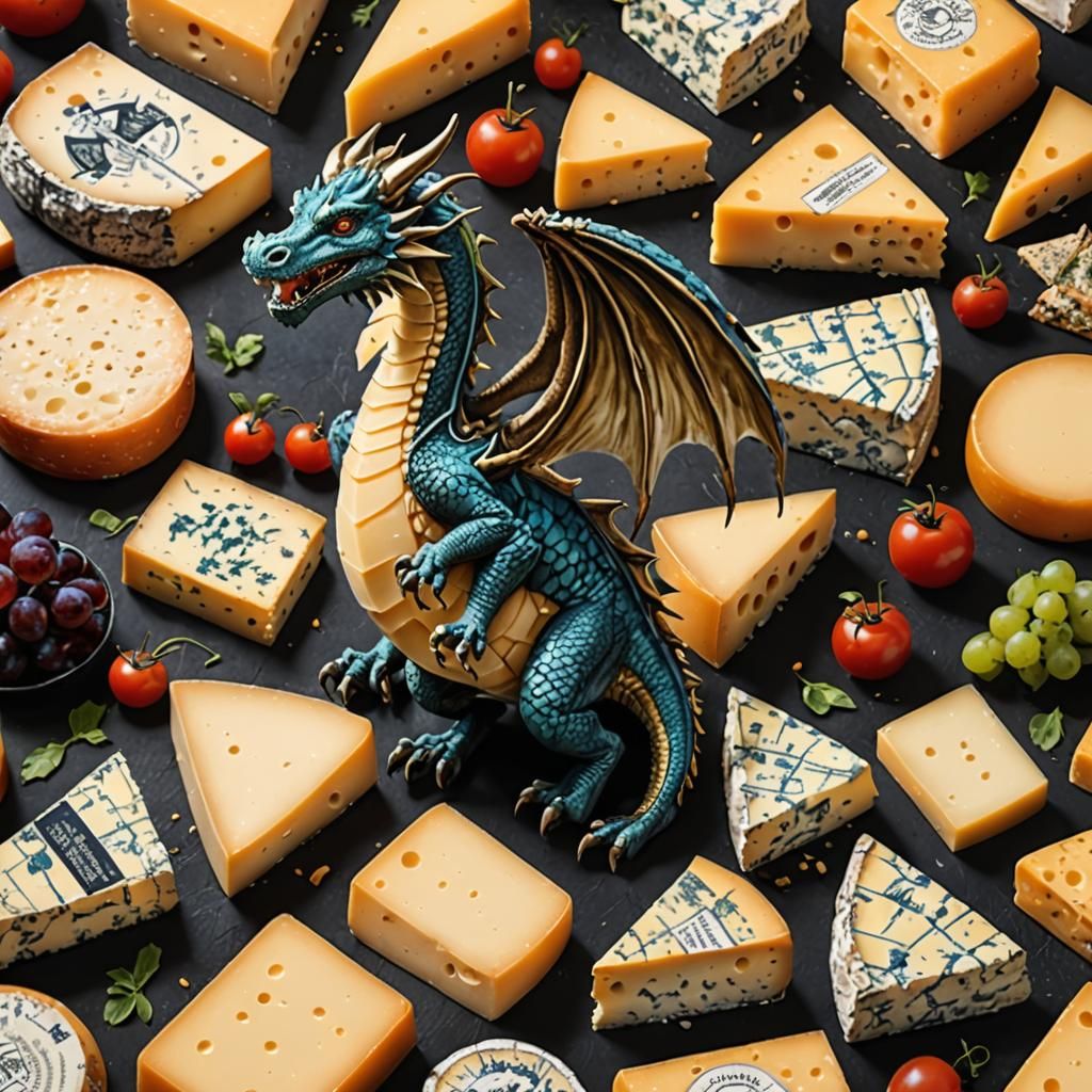 Cheese Dragon with Majestic Wings