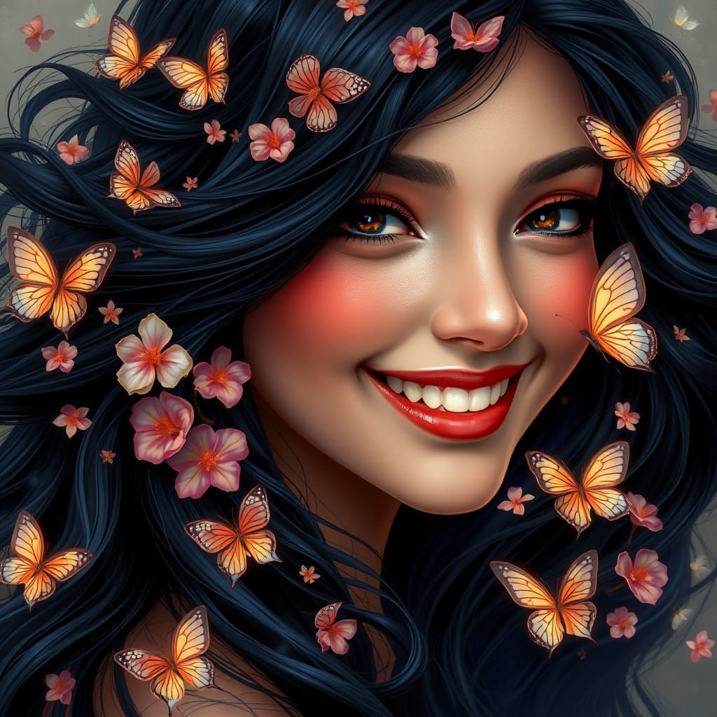 Ethereal Beauty in Art Nouveau Style