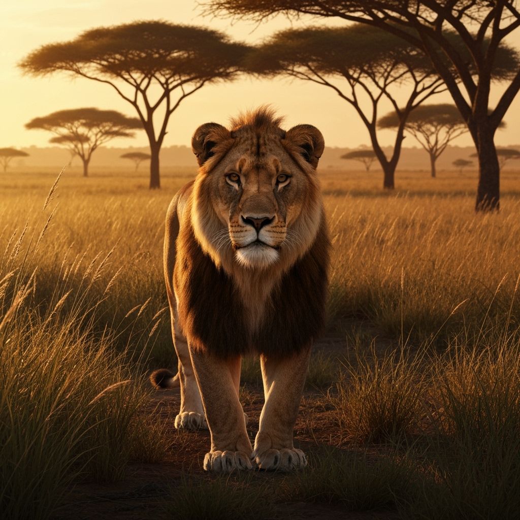 Lioness and Cub on the African Savanna