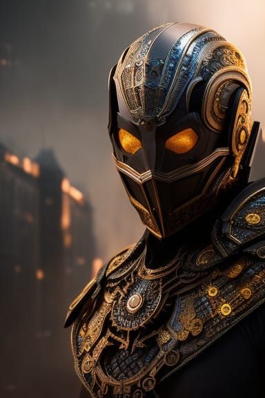 Filigree Ironman as Batman on Moonlit Street