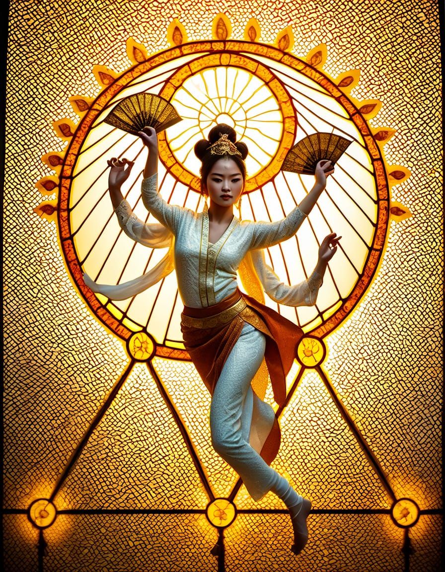 Southeast Asian Goddess in Opulent Dance