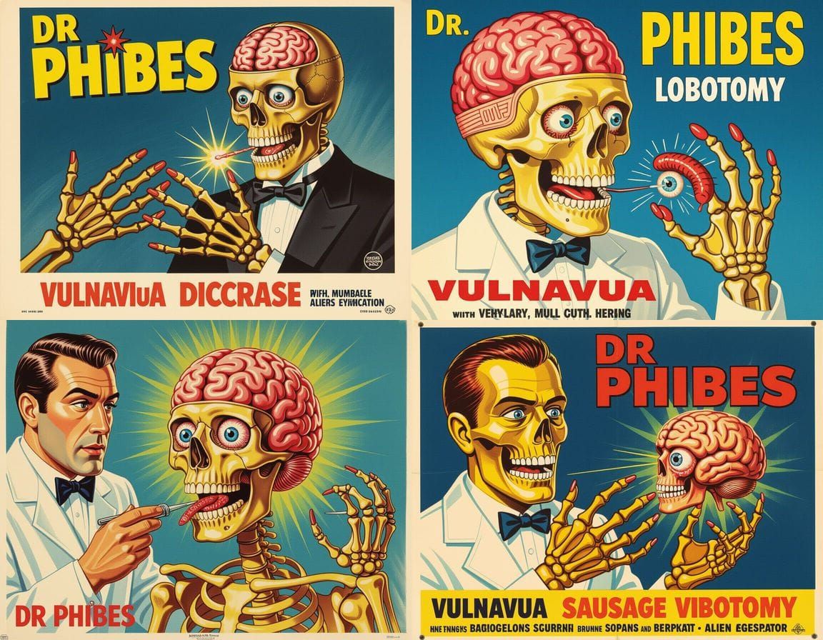 1960s Horror Movie Poster of Dr Phibes