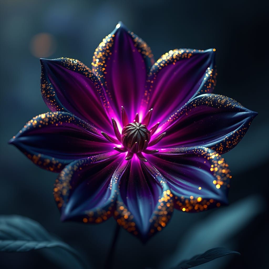 Black gold and purple