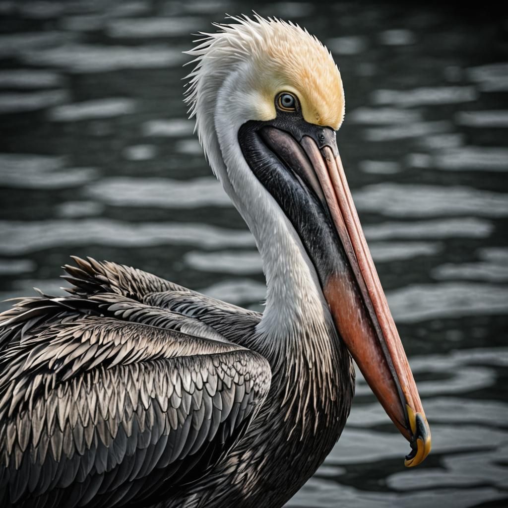 Hyperrealistic Pelican in Perfect Composition