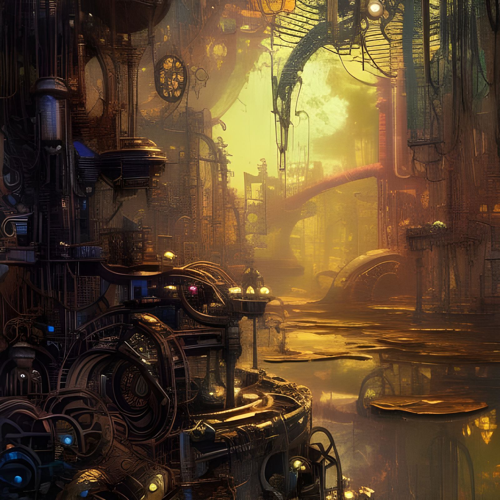 "Steampunk Water Clock" 1