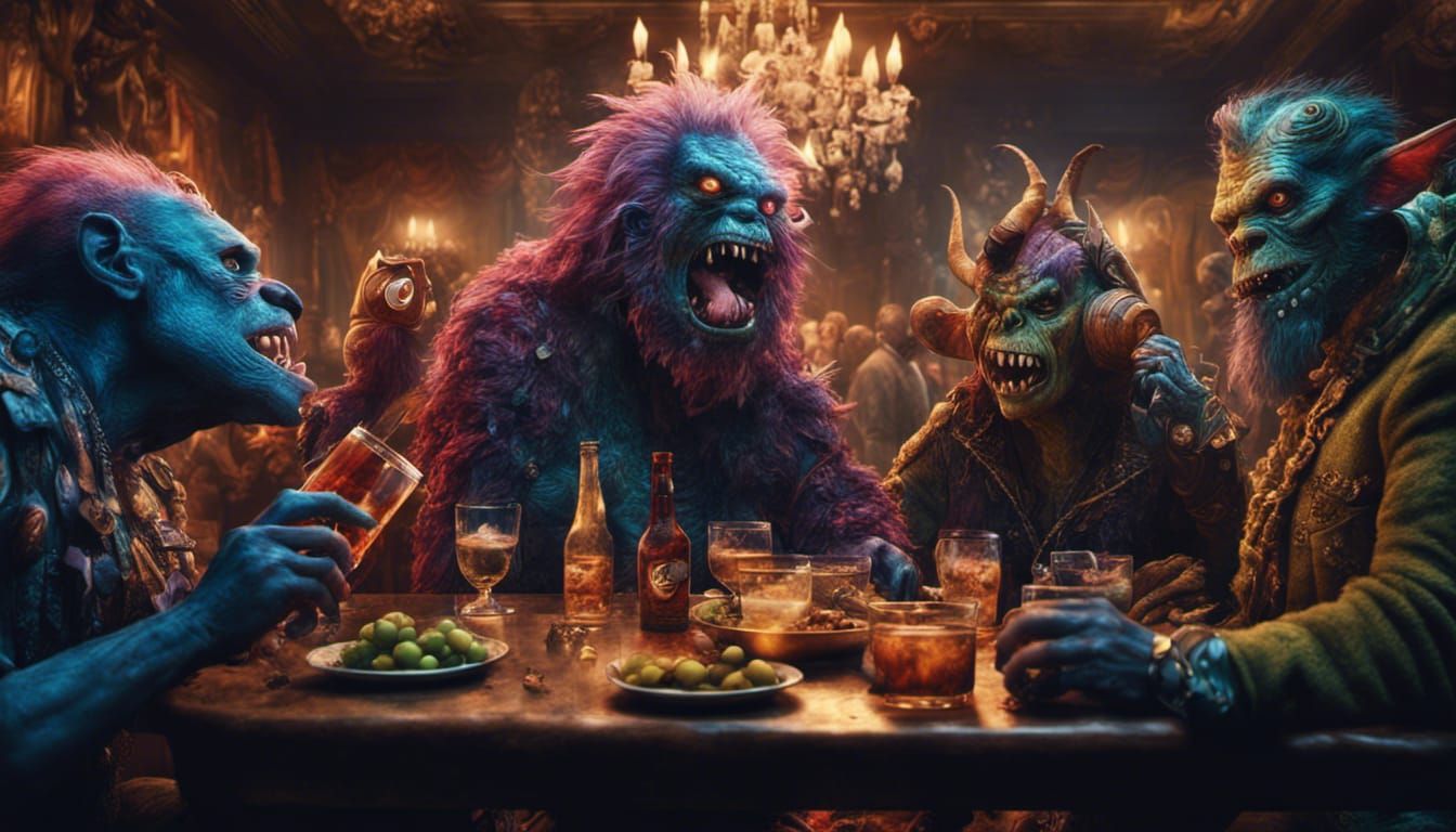 Monsters Party: Epic Cinematic Digital Matte Painting