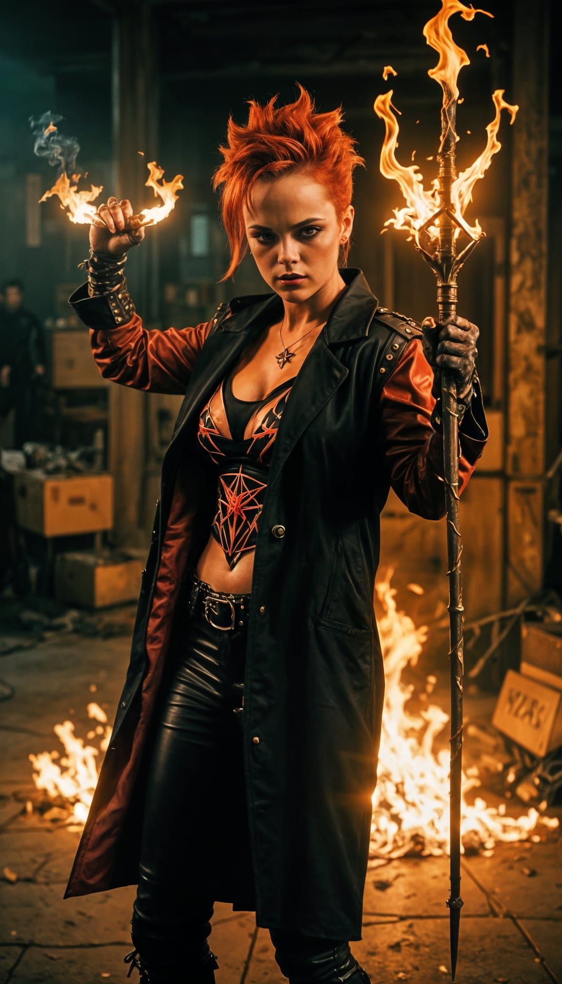 Christina Ricci as Hellstrom in Cyberpunk Punk Rock Style