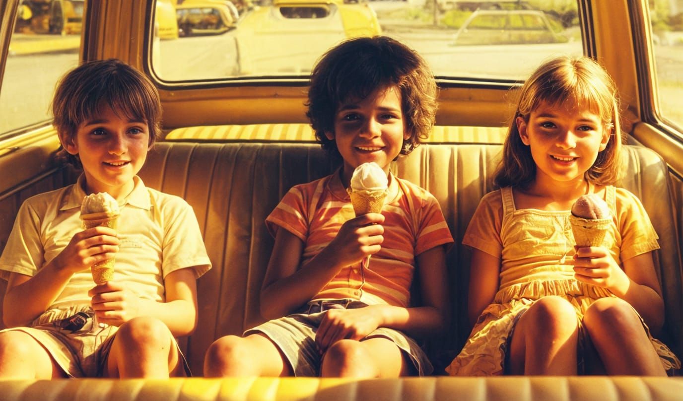 Nostalgic 1970s Summer Road Trip Photograph