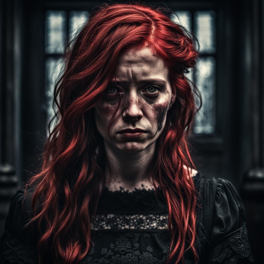 Heartbroken Mother in Black Dress: Hyperrealistic 4K