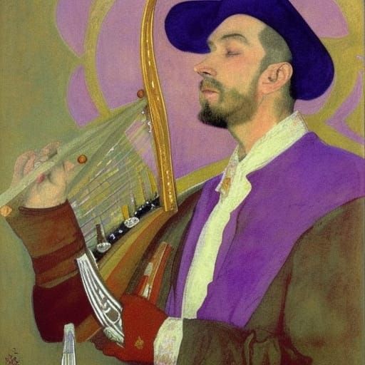 Vampire Lord in Cossack Uniform, Symbolist Style