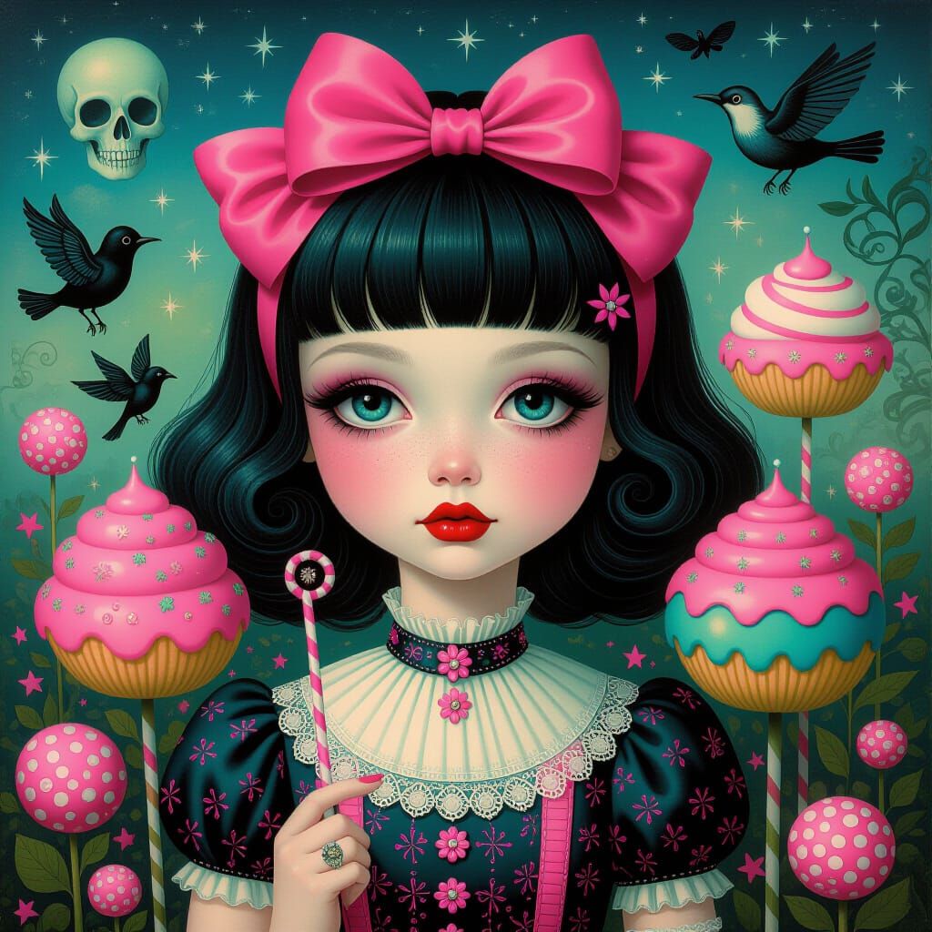 Vibrant Sugar-Coated Treats in Pop Surrealist Style