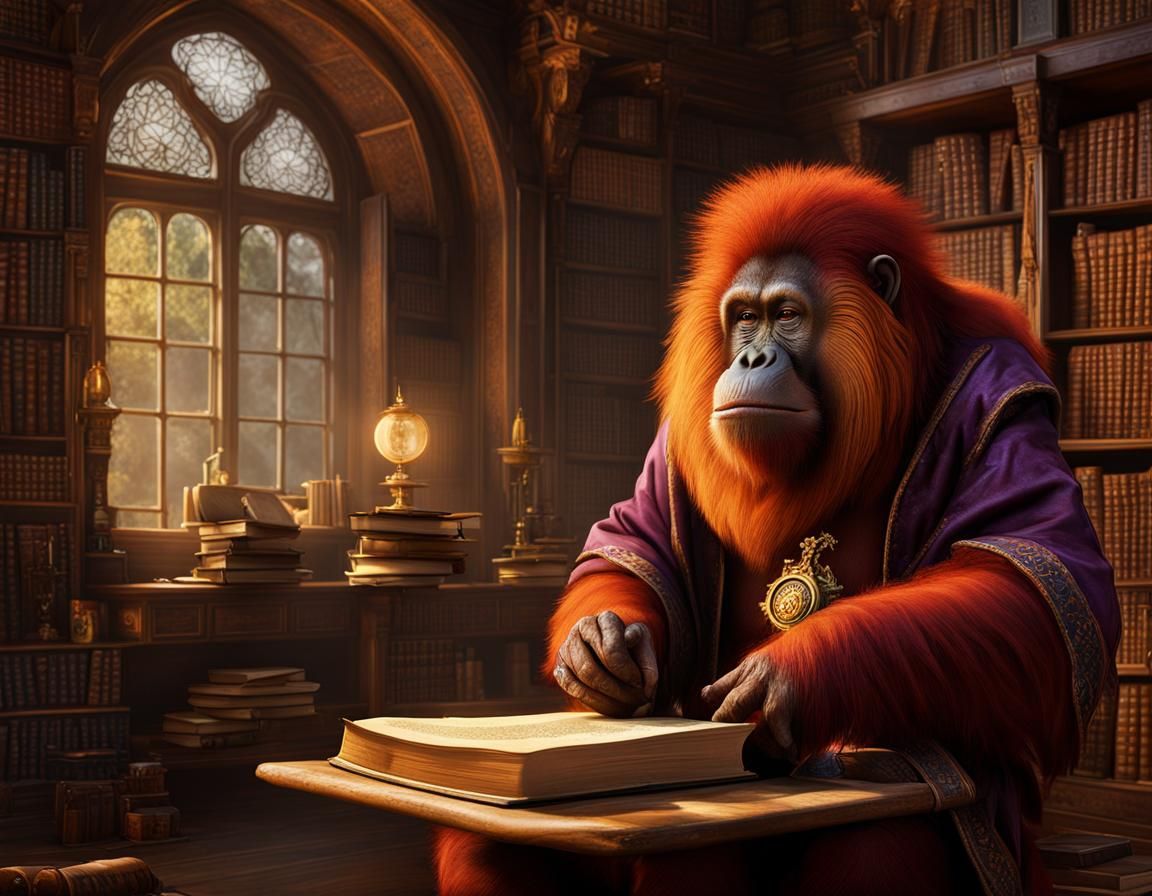 The Librarian of Unseen University: Matte Painting