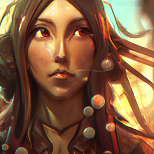 Hyperdetailed Among Us Portrait in Art Nouveau Style