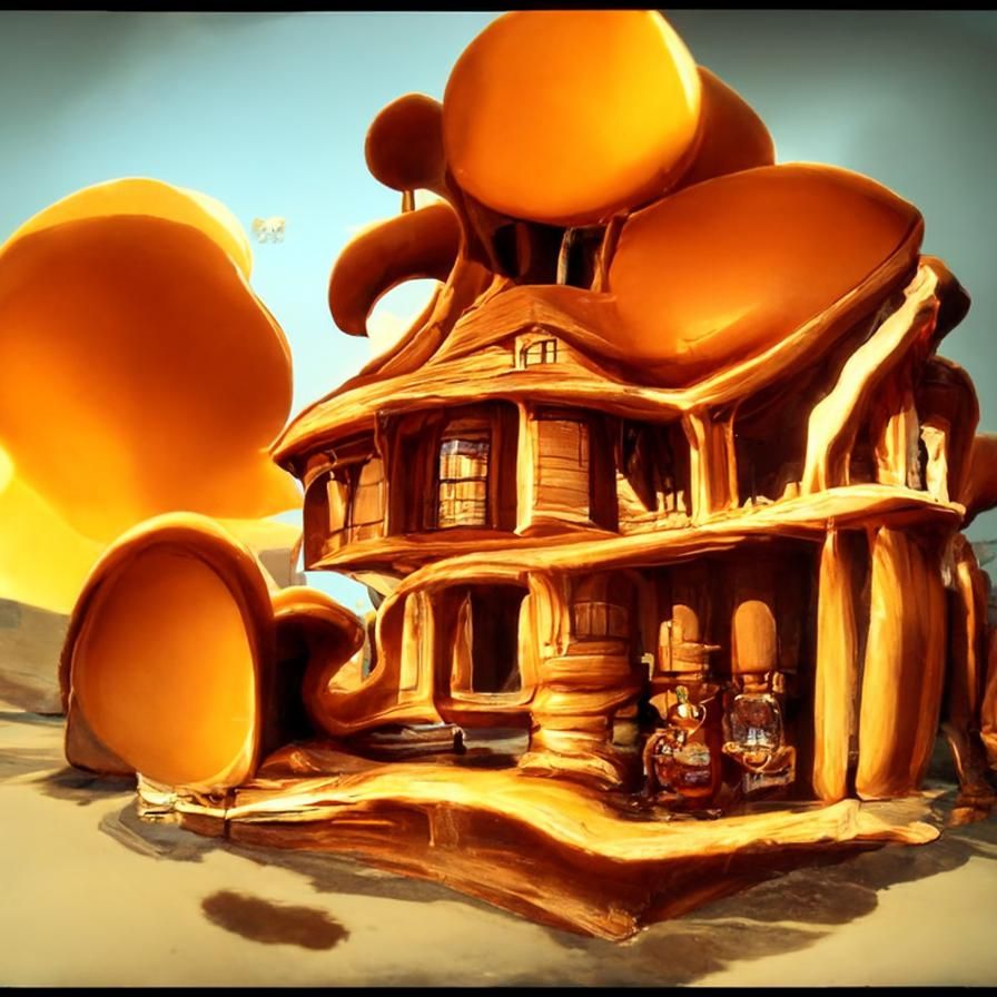 Honey House: A Whimsical Fantasy Illustration