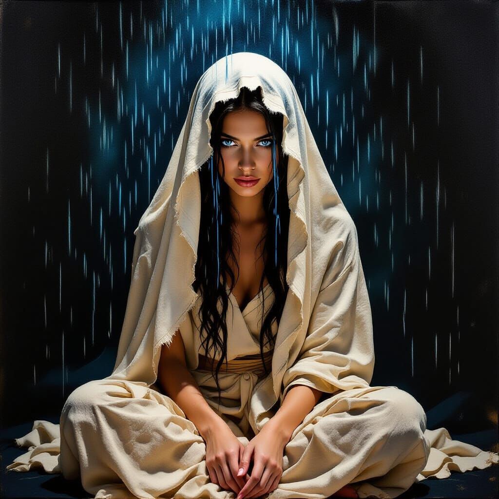 Bliss Fairy with Piercing Eyes in Dramatic Lighting