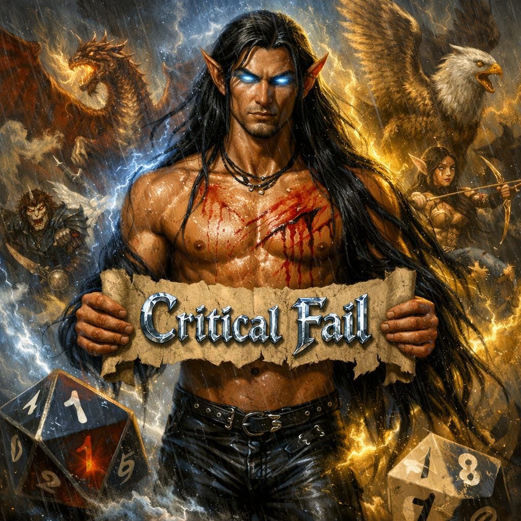 Elven Warrior with Scars and Aura