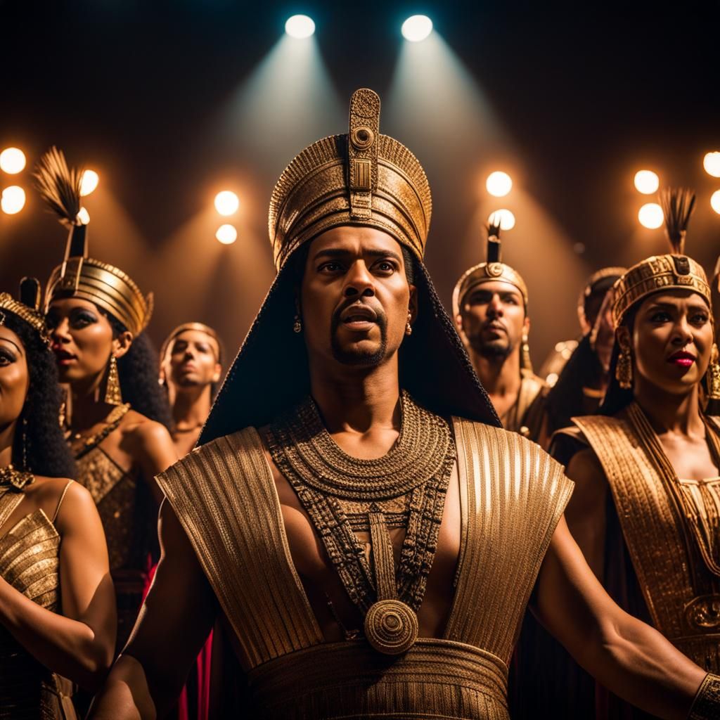 Ramades awaits Aida - scene from Verdi's opera