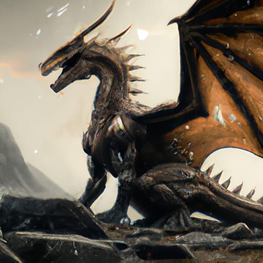 Dragon Trading Card: Epic Digital Matte Painting
