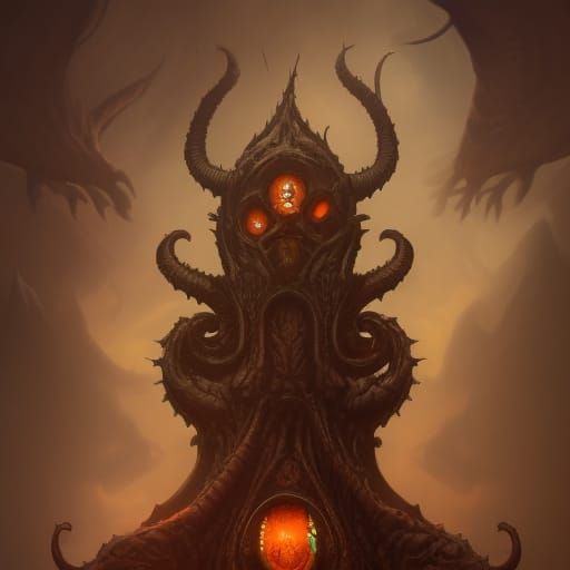 Demonic Eldritch Baby Bottle Concept Art