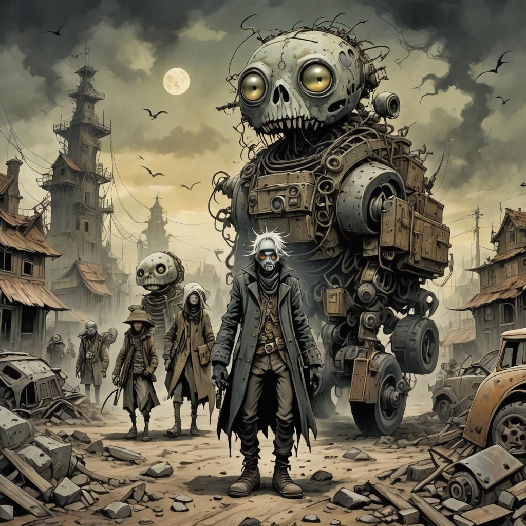 Post-Apocalyptic Mystery in Gris Grimly Style