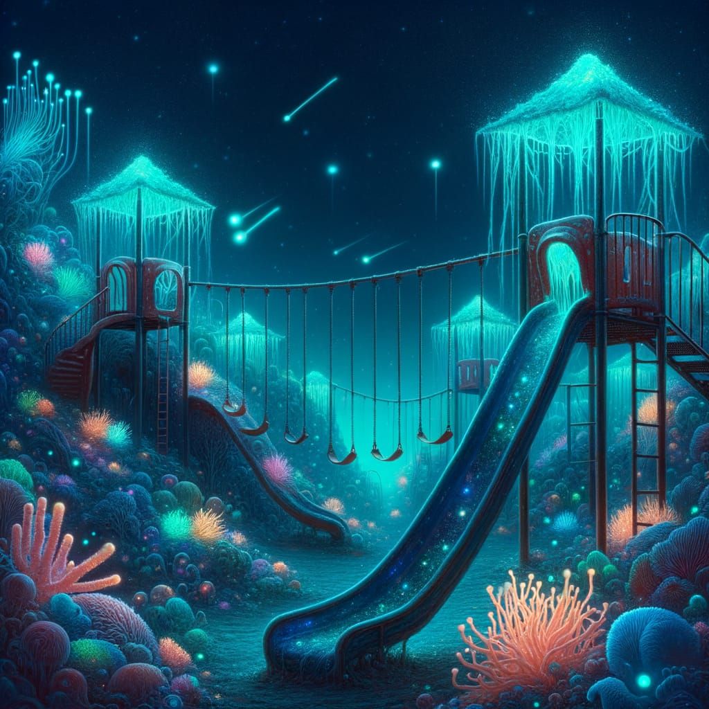 Playground Collides with Bioluminescent Deep-Sea Trench