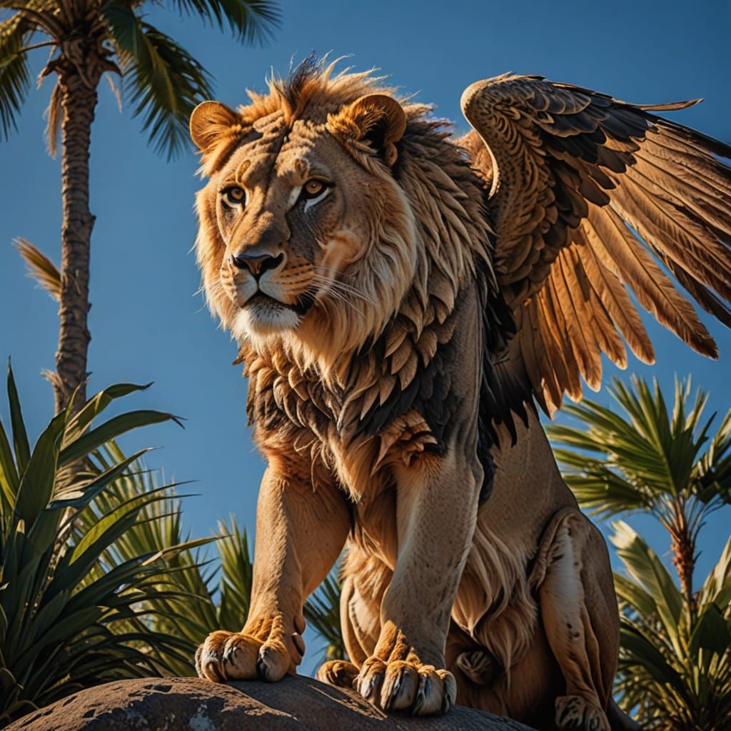 Majestic Lioness Goddess in Hyper-Realistic Wildlife Photogr...
