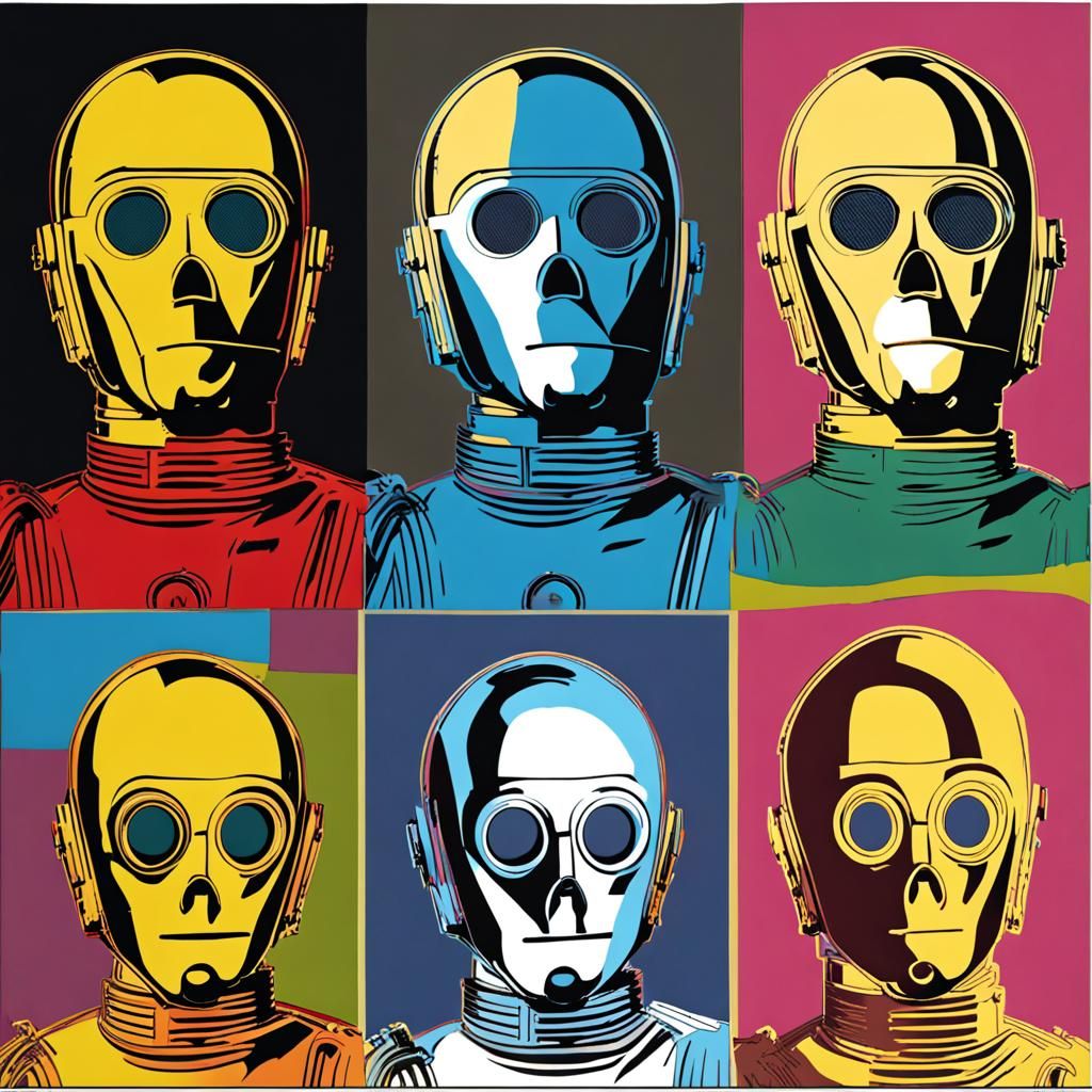 C3PO pop art Andy Warhol