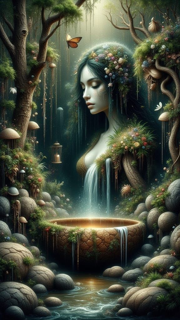 Magical Grotto Guardian in Overgrown Fairy Realm