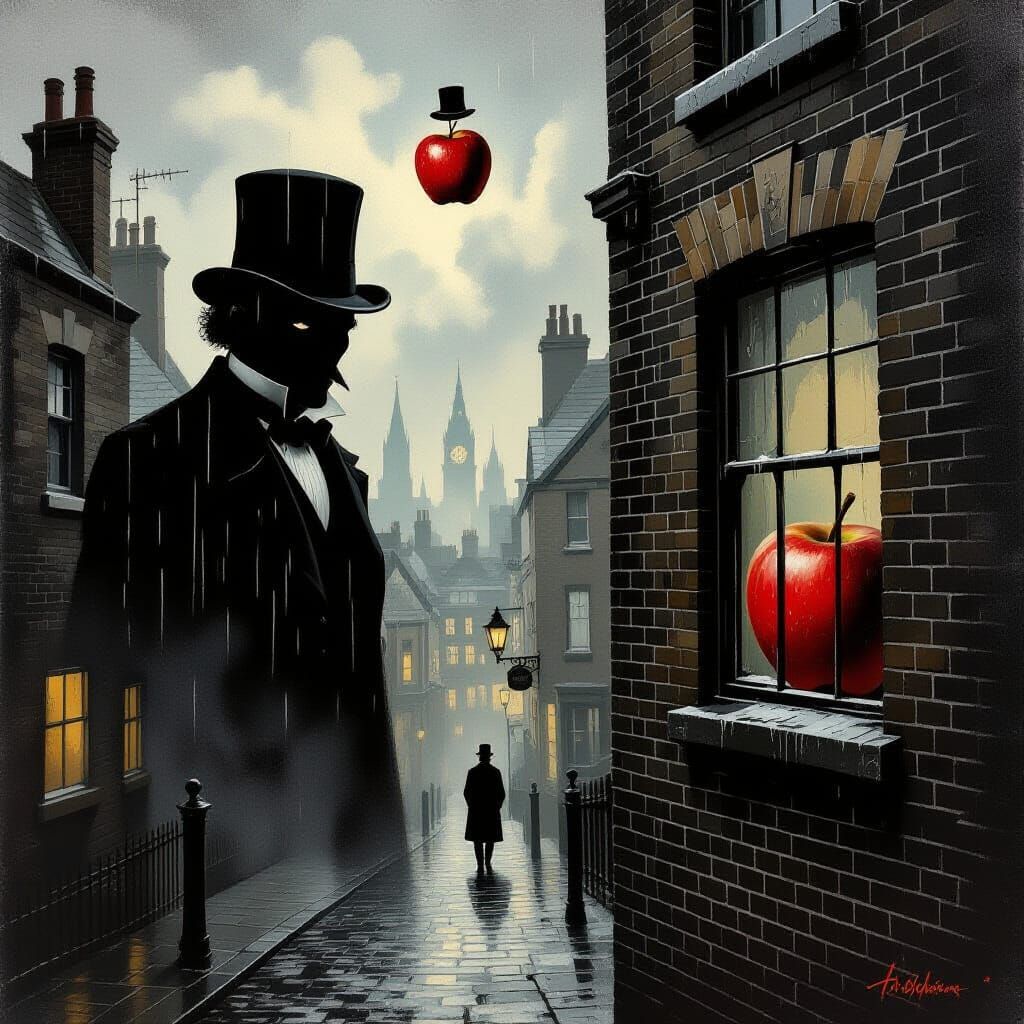 Victorian Villain in Surreal London Slums