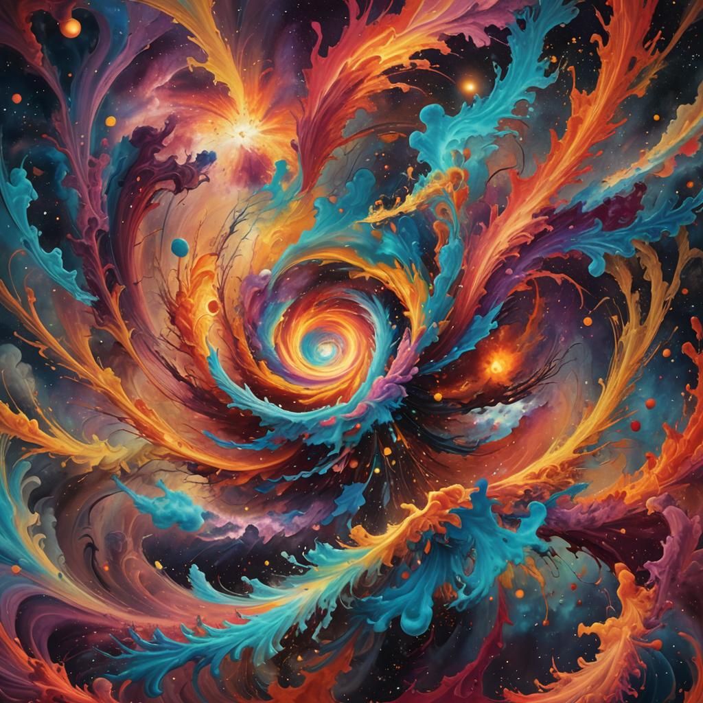 Surreal Cosmic Storm Restructures Matter in Dreamscape