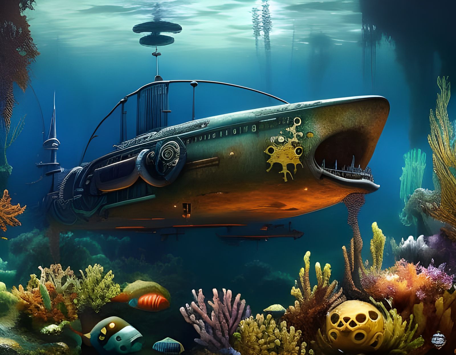 underwater steampunk submarine outtakes