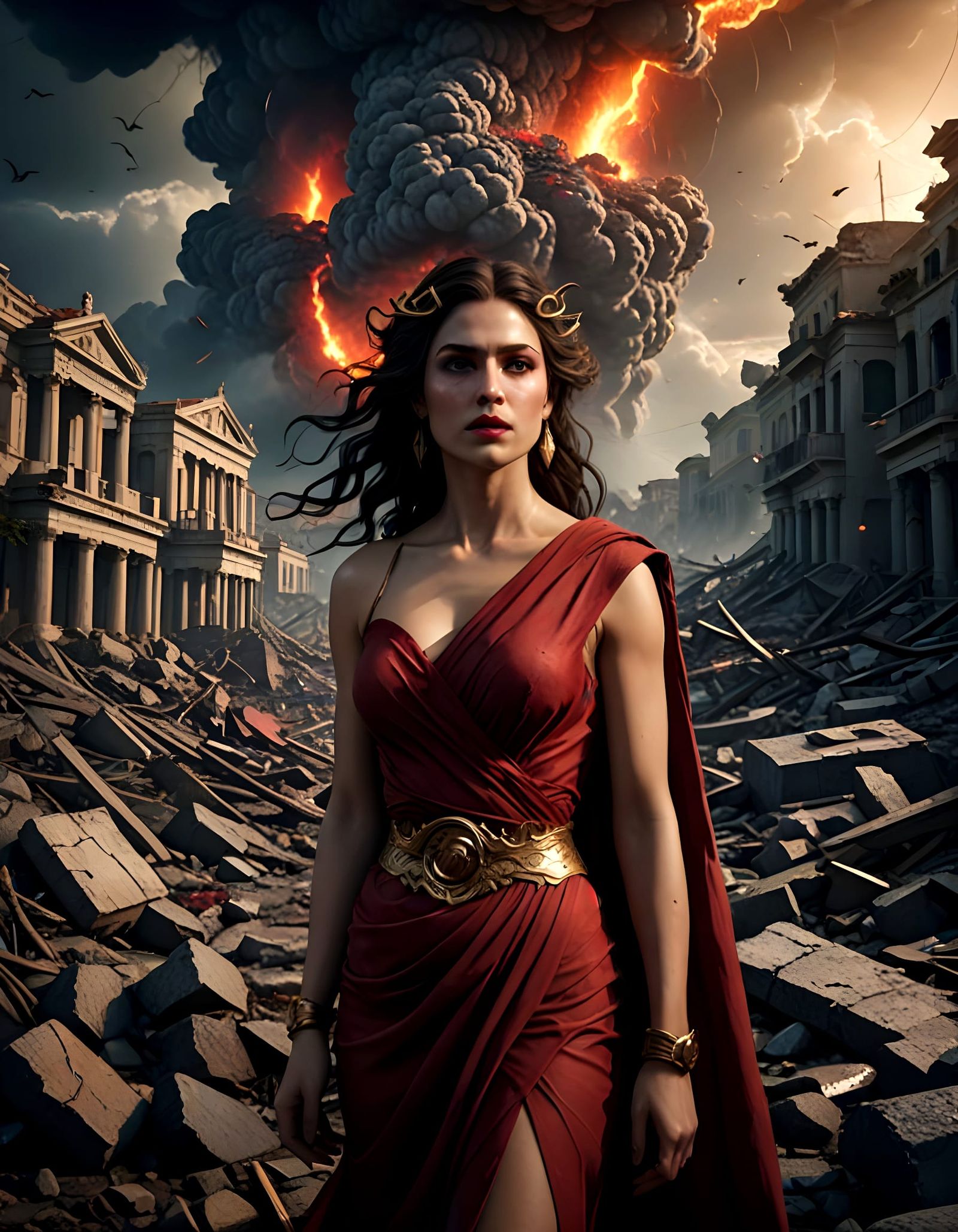 Mythological Goddess Unleashes Nature's Fury