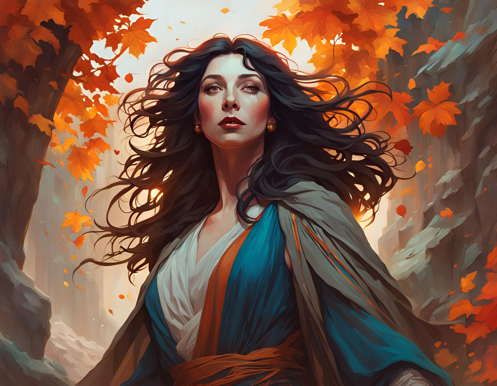 Kate Bush and Placebo Portrait, Art Nouveau Style