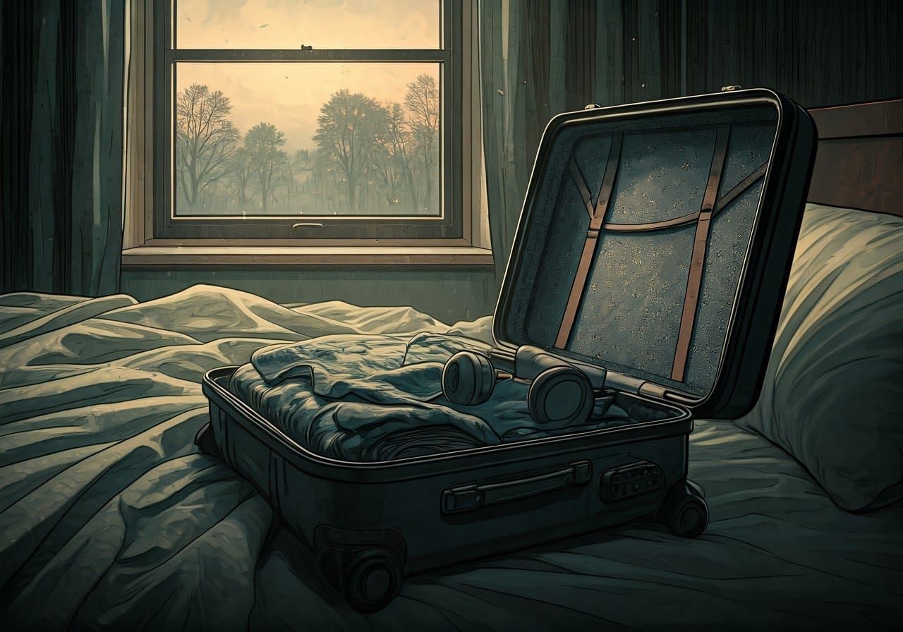 Gritty Suitcase on a Gritty Dawn