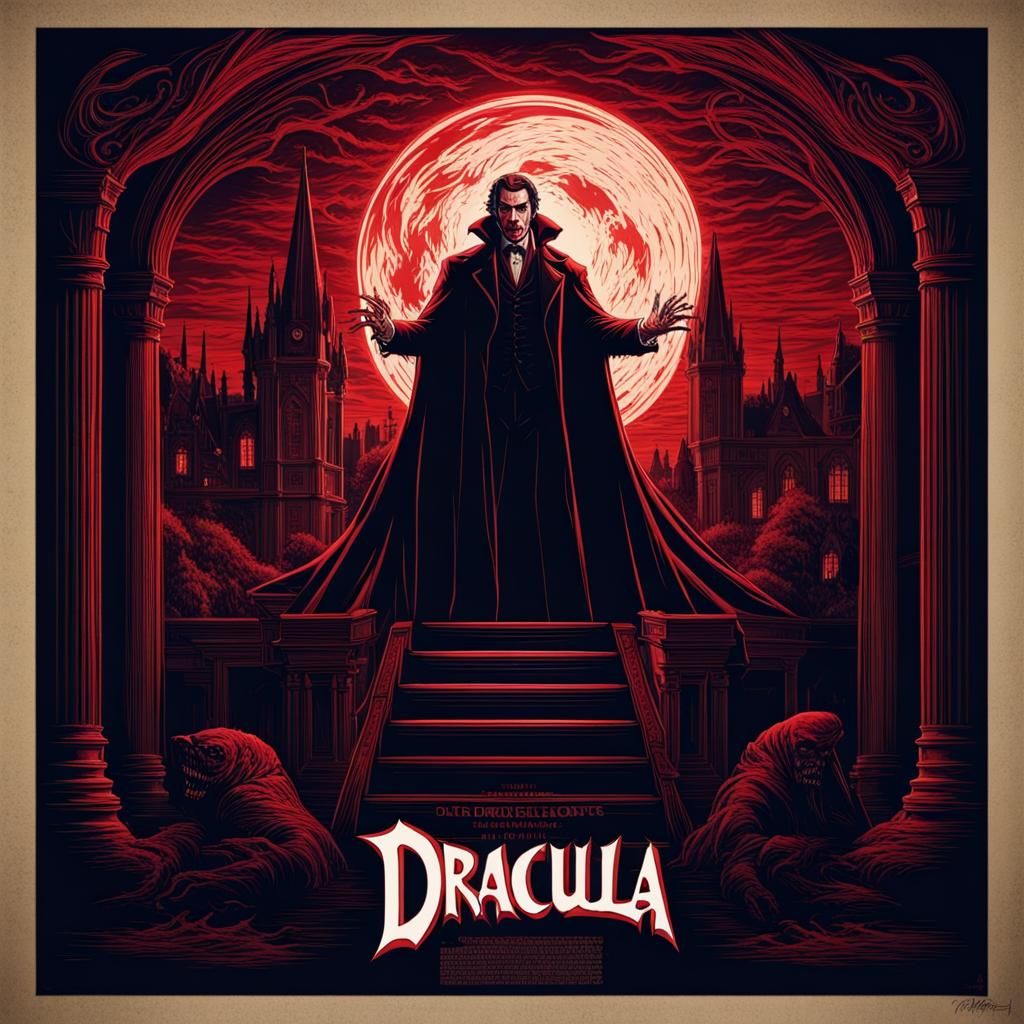 Classic Horror Dracula Movie Poster