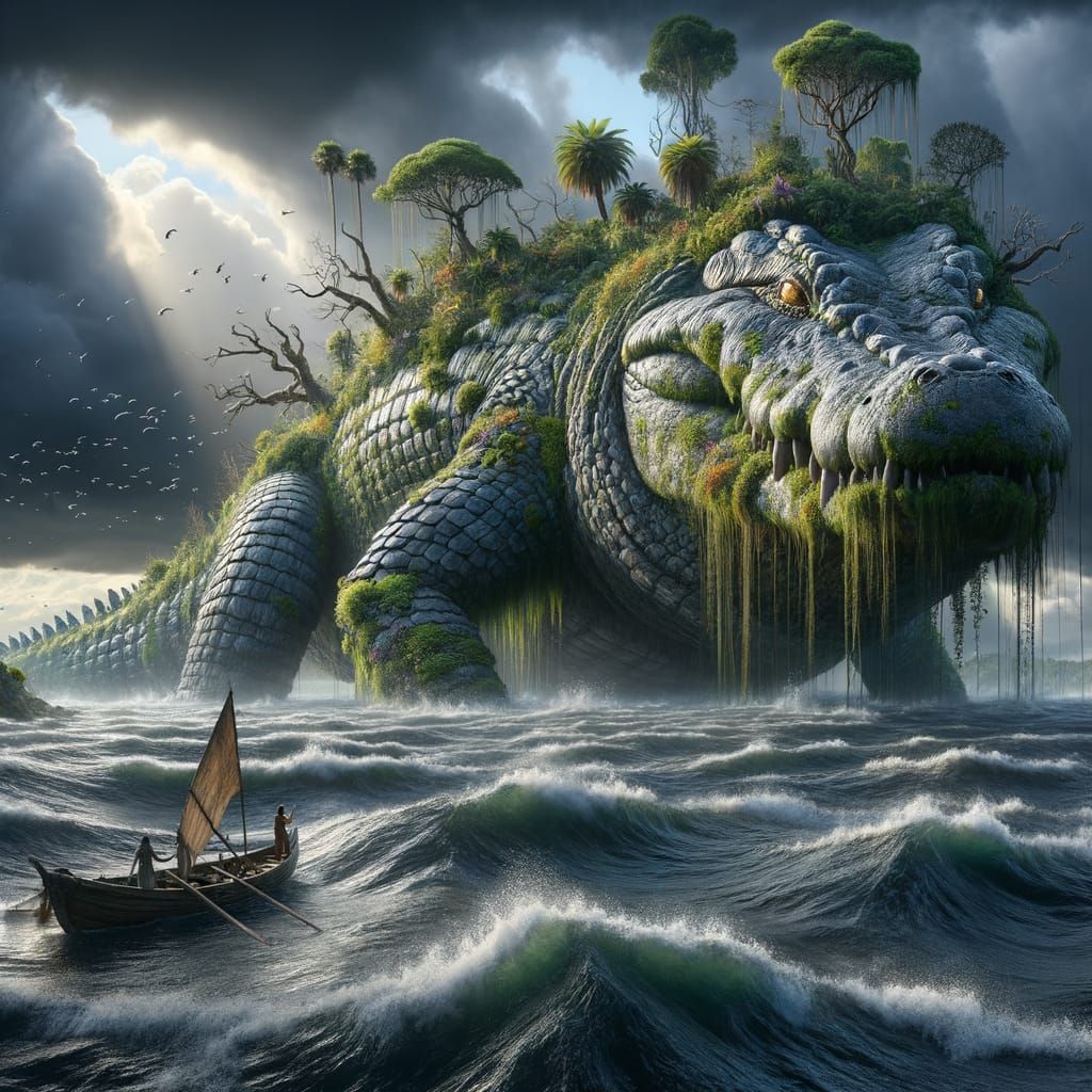 Colossal Ancient Crocodile Island Emerges From Ocean