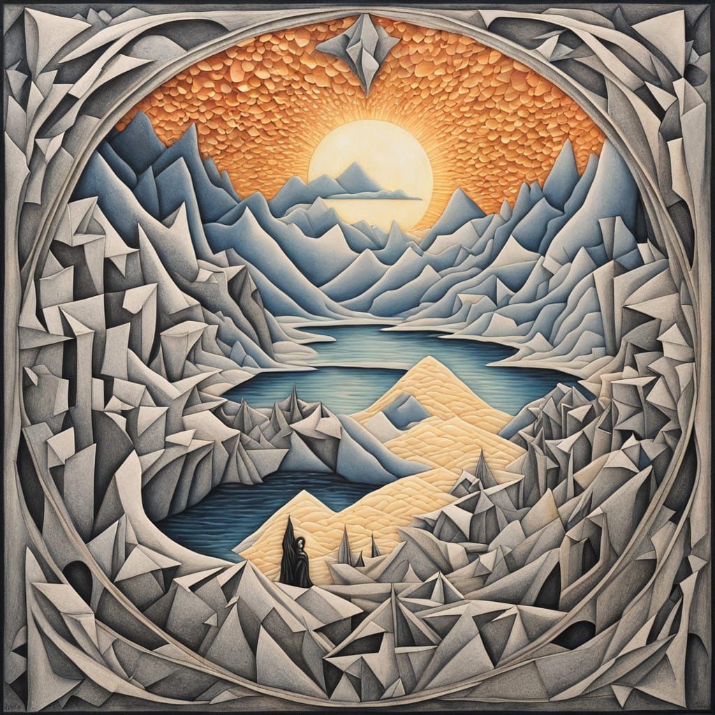 Surrealist Bio Art Sculpture in Whimsical, Dreamlike Setting